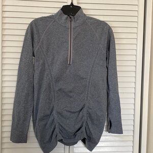 Athleta Fast Track Quarter Zip - Size M - Gray